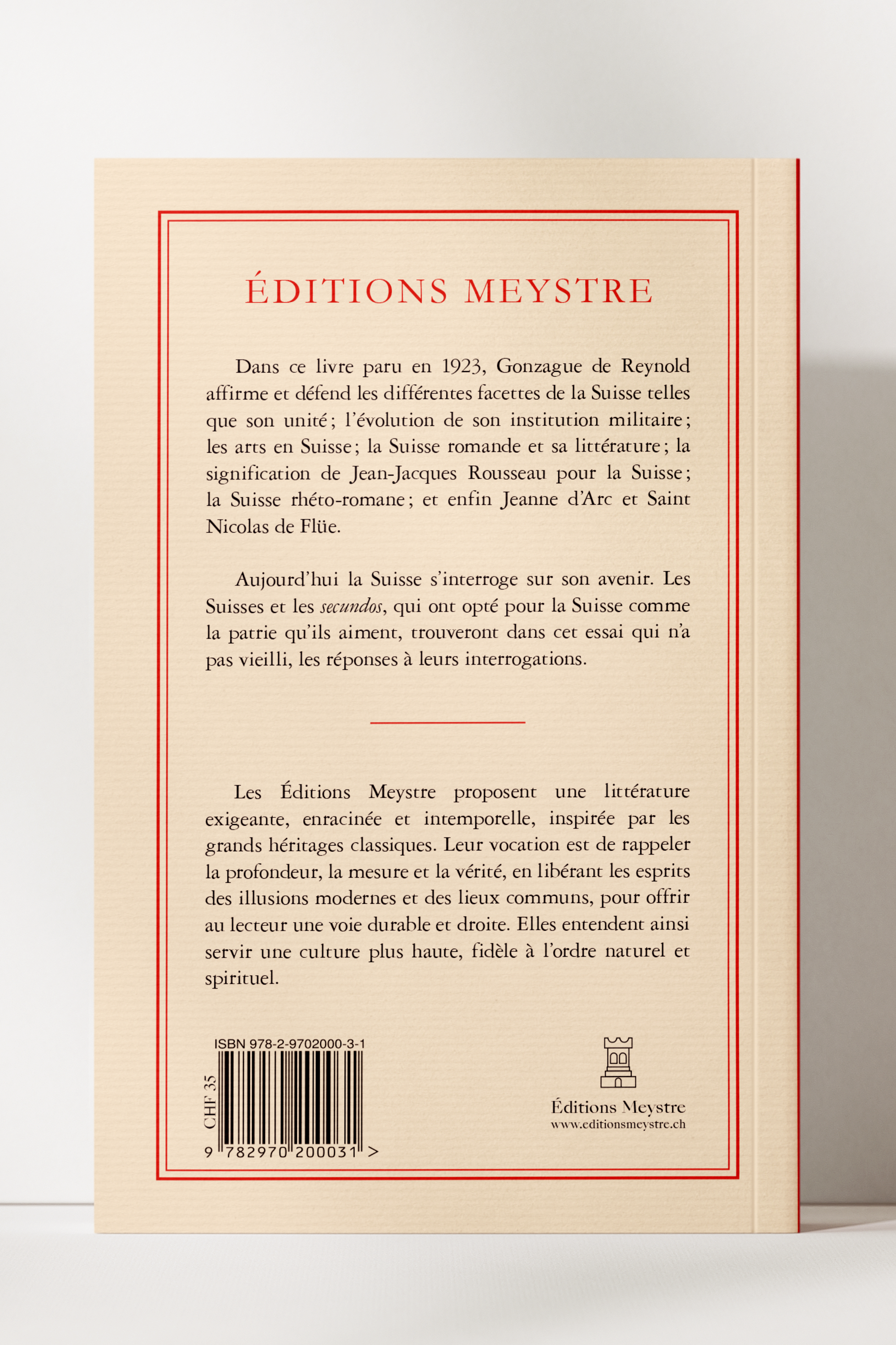 La Suisse une et diverse | Gonzague de Reynold