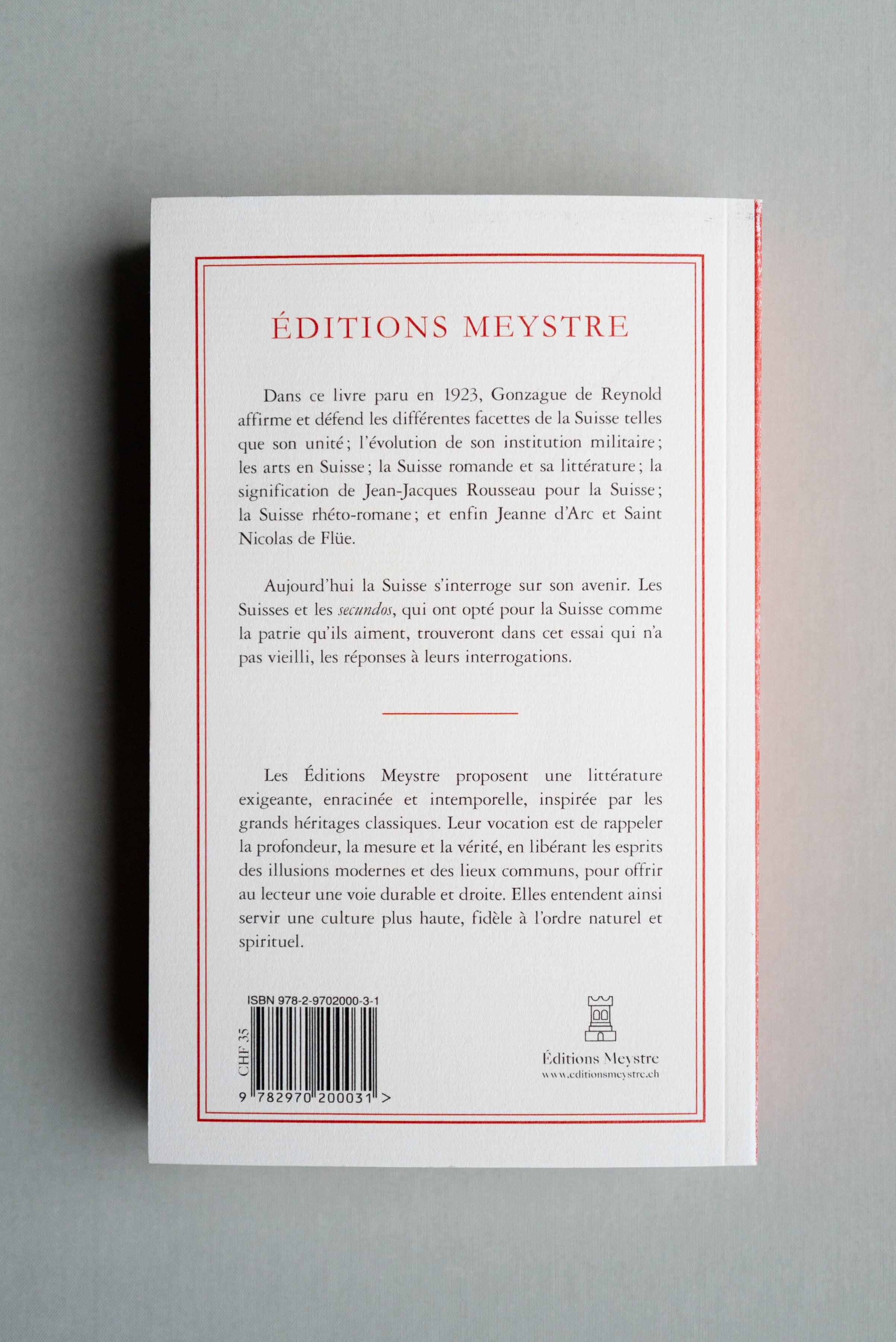 La Suisse une et diverse | Gonzague de Reynold