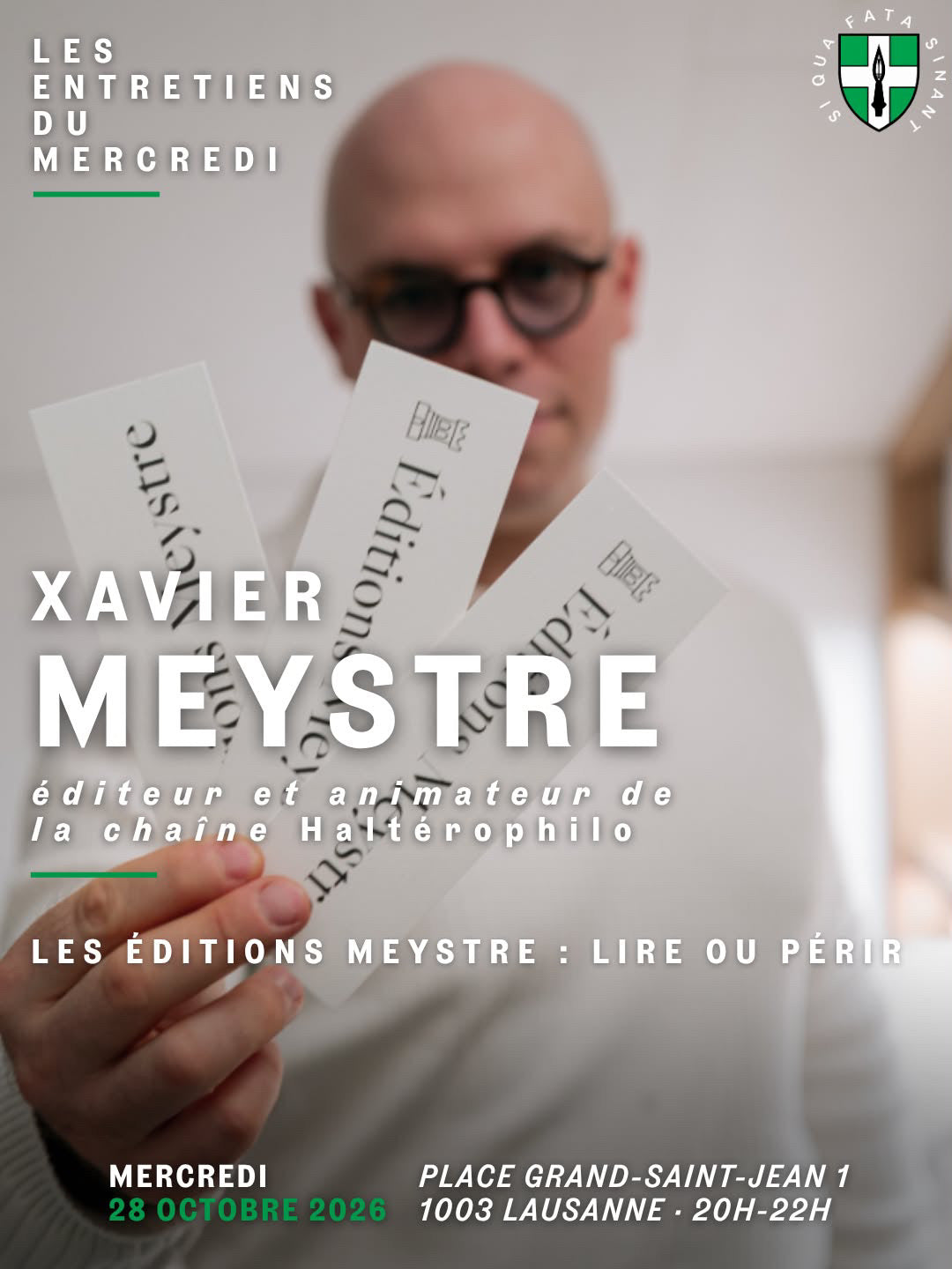 Les Éditions Meystre : lire ou périr - conférence à la Ligue Vaudoise