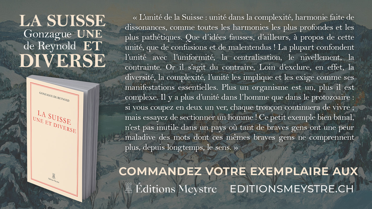 La Suisse une et diverse | Gonzague de Reynold
