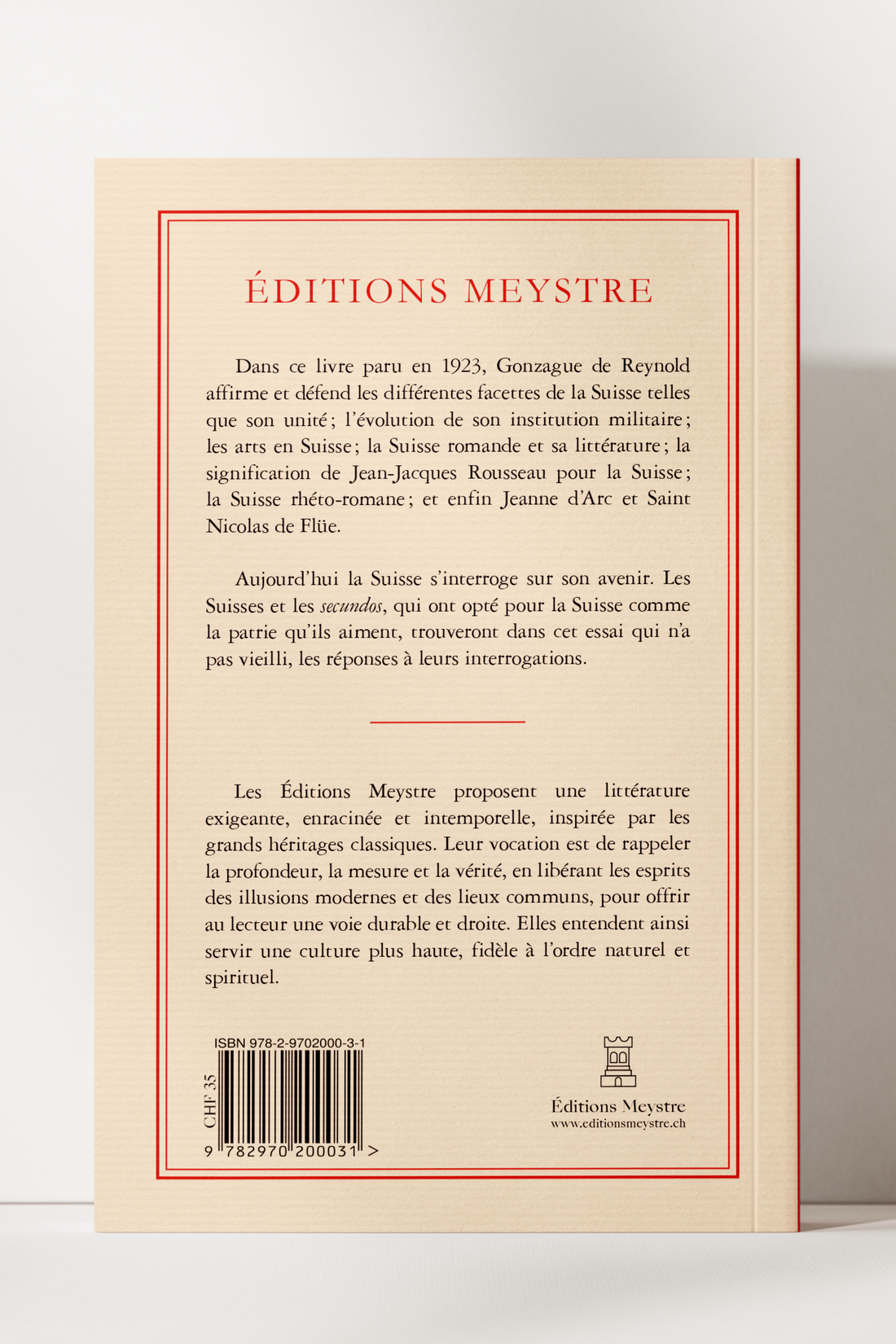La Suisse une et diverse | Gonzague de Reynold