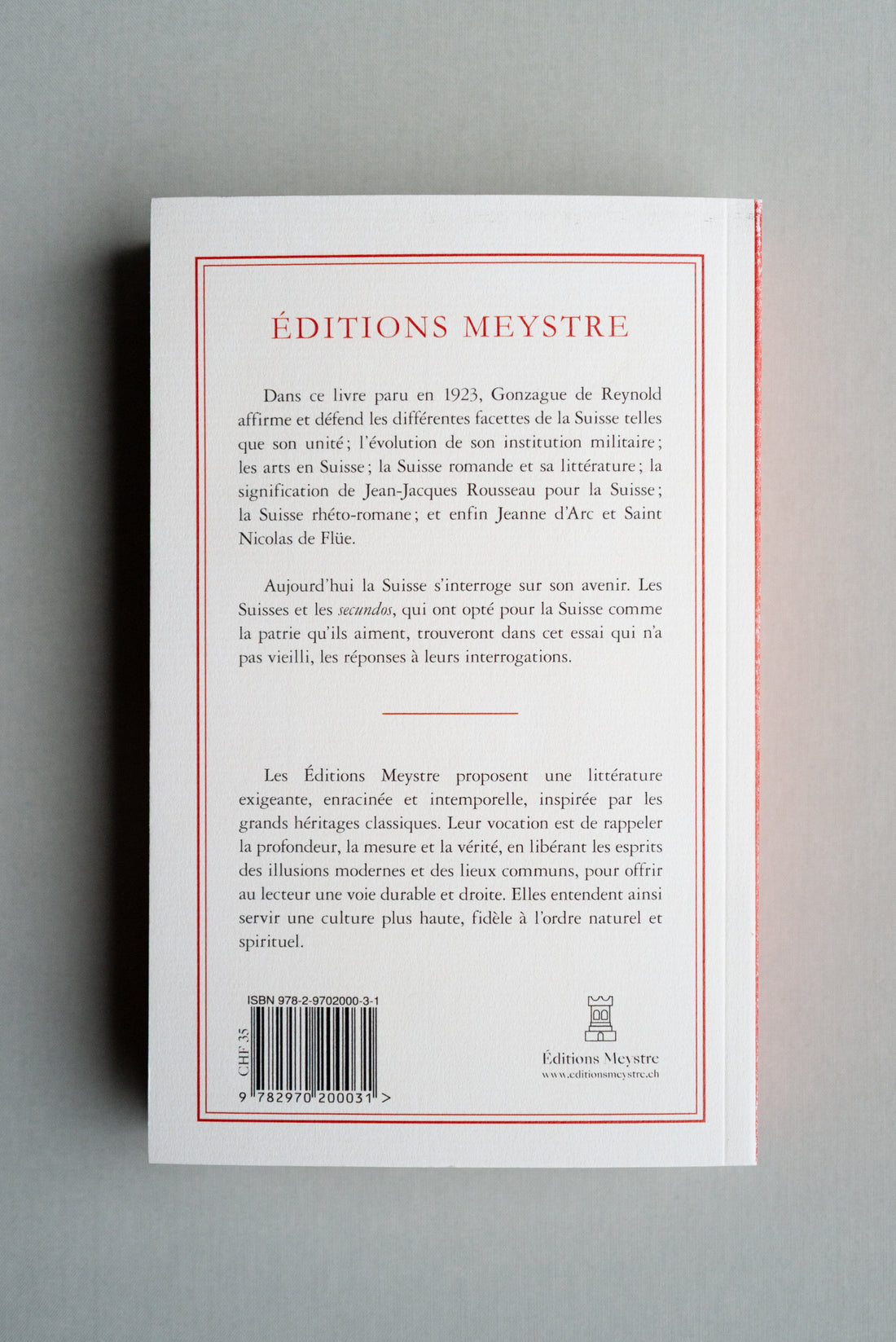 La Suisse une et diverse | Gonzague de Reynold
